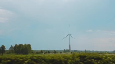 Wind turbines park. Eco-energy concept.
