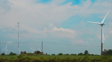 Wind turbines park. Eco-energy concept.