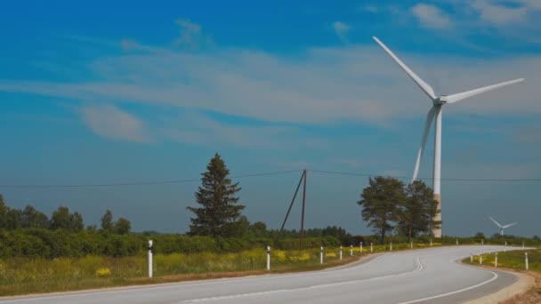 Wind Turbines Park Eco Energy Concept — Vídeo de Stock