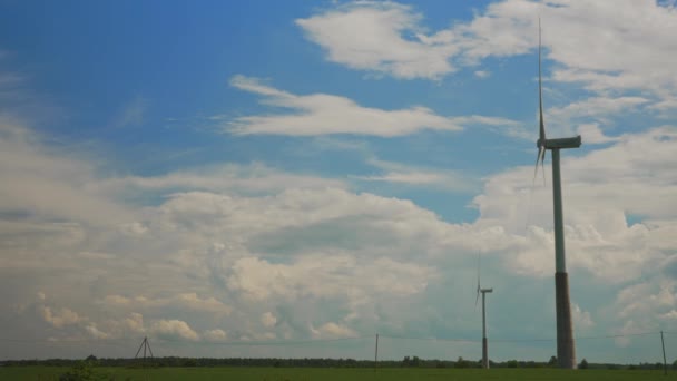 Wind Turbines Park Eco Energy Concept — Stok video