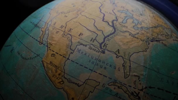 Kuzey Amerika Rusça Isimleri Olan Eski Dünya — Stok video
