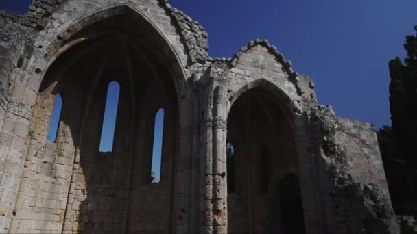 Εκκλησία Της Παναγίας Του Burgh Στη Ρόδο Ελλάδα — Αρχείο Βίντεο