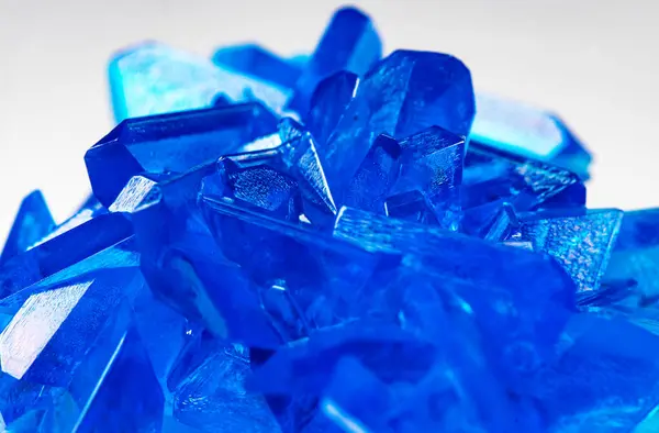 Cristales Azules Sulfato Cobre Cultivado Imagen De Stock