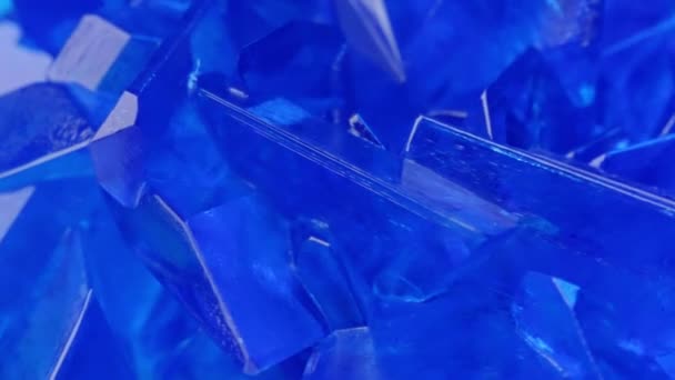 Cristalli Blu Solfato Rame Coltivato — Video Stock