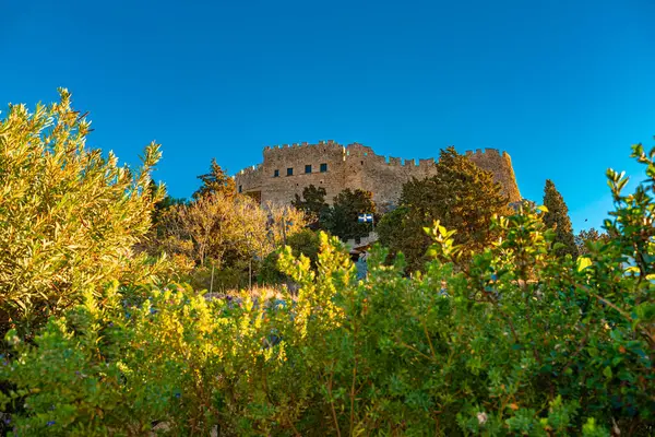 Lindos, Rodos, Yunanistan 'ın Ortaçağ Akropolü.