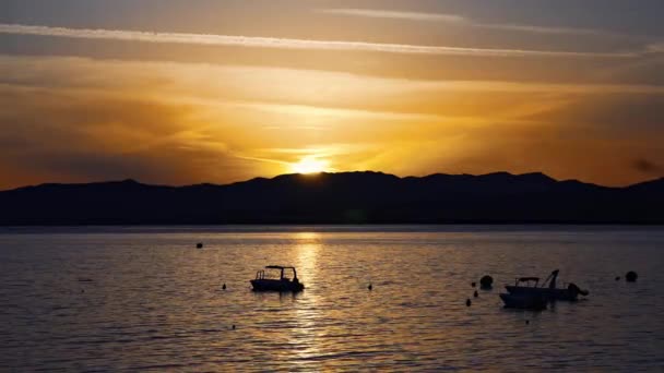 Rodos Pefki Körfezi Nde Gün Batımı — Stok video