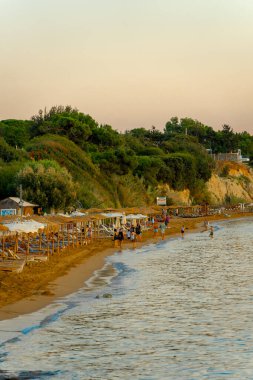 Rodos, Yunanistan - 21.10.2023: Pefki Plajı.