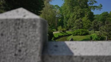 Göleti olan Japon bahçesi..