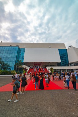 Cannes, Fransa - 22.09.2024: Festivaller ve Konferanslar Sarayı.
