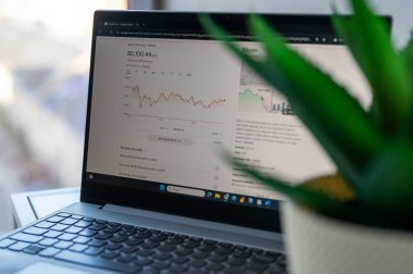 Tallinn, Estonya - 2025.03.08: Bitcoin döviz kuru bir Google sayfasında açıldı.