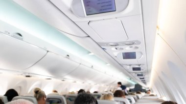 yolcu uçağı içinde iç.