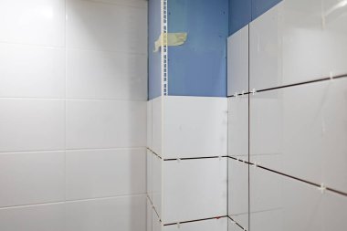 Su geçirmez duvarda Boşluklu Taze Banyo Döşemeleri.
