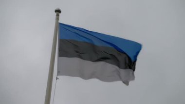 Büyük Estonya bayrağı direkte dalgalanıyor.
