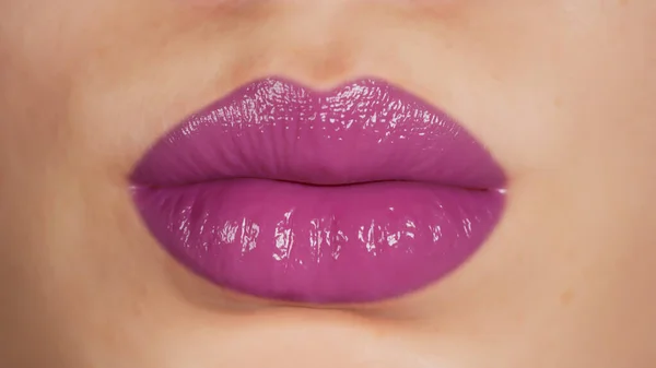 Female Lips Closeup Studio Light Render — Stock Photo, Image