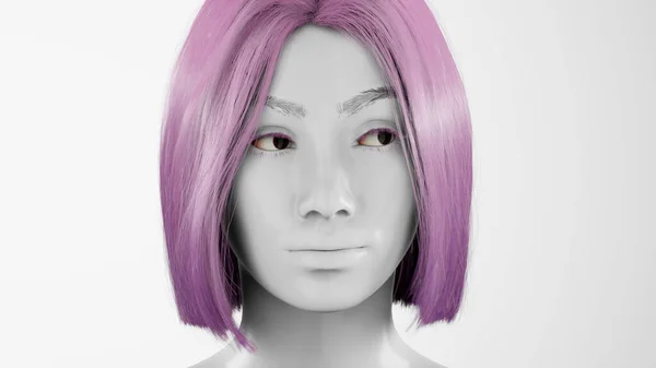 Robô Hiper Realista Feminino Ciborgue Estúdio Com Luz Branca Inteligência — Fotografia de Stock