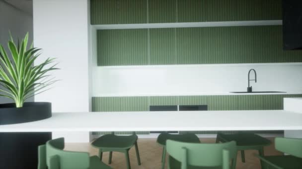 Diseño Interior Cocina Lujo Moderno Animación Renderizado — Vídeos de Stock