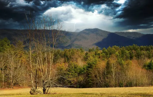 Dramatic Pastorial Scene Smokey Mountain National Park Storm Clouds Rolling Royalty Free Stock Photos
