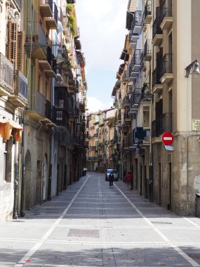 Eski Pamplona, Navarra, Comunidad Foral Navarra, İspanya 'daki ana caddeler.