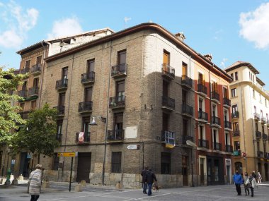 Eski Pamplona, Navarra, Comunidad Foral Navarra, İspanya 'daki ana caddeler.