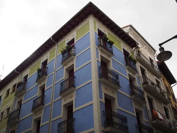 Belangrijkste Zeer Mooie Straten Oude Stad Pamplona Navarra Comunidad Foral — Stockfoto