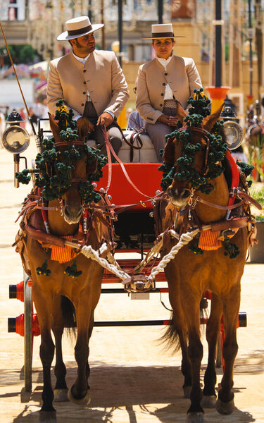 Horse Fair in Jerez de la Froentra, May 2023, Cdiz province, Andalusia, Spain.