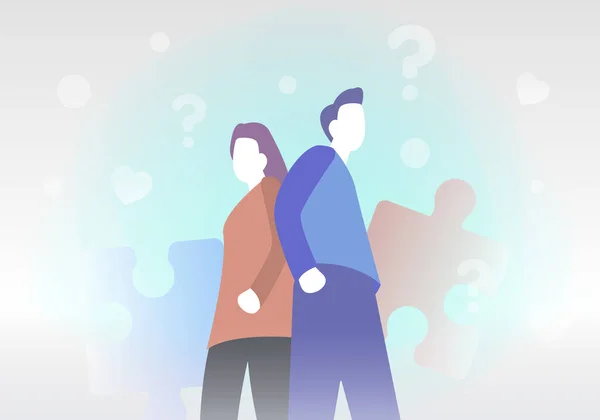 Conflict Quarrel Marriage Problem Situationship Concept Illustration Uncertainty Relationship Partners — Stock Vector