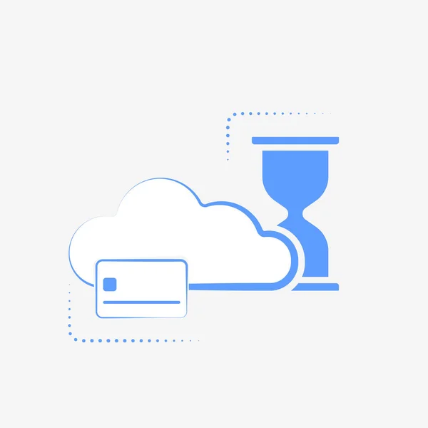 Icône Vectorielle Cloud Payment Achetez Des Services Cloud Des Prix — Image vectorielle