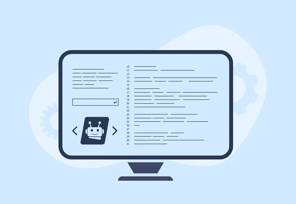Psaní Kódu Výkonná Technologie Pro Kód Html Programování Seo Obsah — Stockový vektor