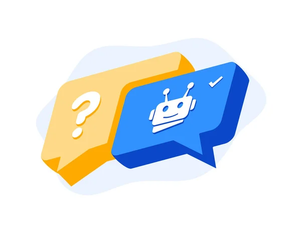 Chatbot Dla Biznesu Obsługi Klienta Obsługi Klienta Ilustracja Wektora Ikonami — Wektor stockowy