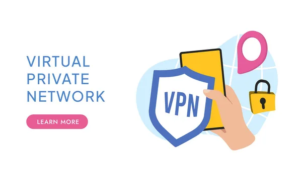Vpn Virtual Private Network Service Software Internet Security Vpn Privacy — Stock Vector