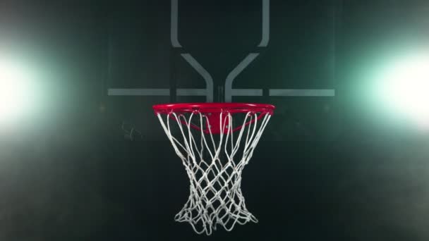 Супер Повільний Рух Рухомого Баскетболу Знято Високошвидкісній Кінокамері 1000 Кадрів — стокове відео