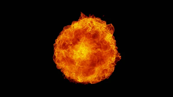 Fire Blast Isolated Black Background Abstract Fiery Background — Stock Photo, Image