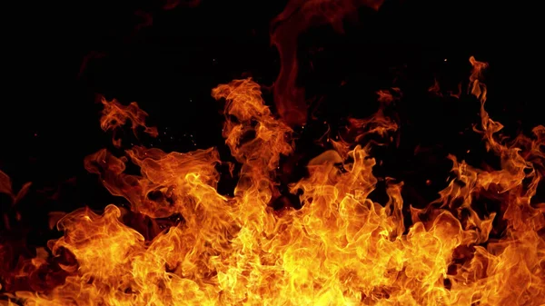 Пожежне Полум Чорному Тлі Вогняна Абстрактна Пожежна Лінія — стокове фото