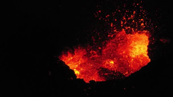 Aerial Panoramic Footage Meradalir Volcano Eruption Iceland 2022 Drone Footage — Stock videók