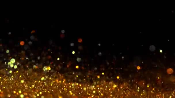 Супер Повільний Рух Блискучого Абстрактного Блискучого Фону Золотистих Кольорах Знімається — стокове відео