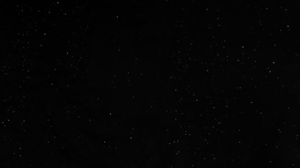 Супер Повільний Рух Снігових Пластівців Падають Чорний Фон Знято Високошвидкісній — стокове відео