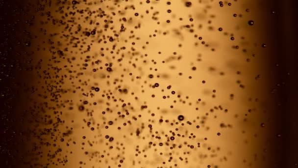 Сверхмедленное Движение Пузырей Шампанского Текстуры Снято Камеру Высокоскоростного Кино 1000 — стоковое видео