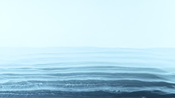 Супер Повільний Рух Хвилястої Води Чітким Горизонтом Ідеально Підходить Копіювання — стокове відео
