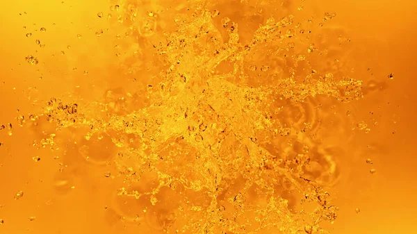 Gullplask Tekstur Frysebevegelse Eksploderende Vann Opp Luften – stockfoto