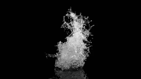 Πιτσιλιές Νερού Απομονωμένες Μαύρο Φόντο Παγώστε Την Κίνηση Του Νερού — Φωτογραφία Αρχείου