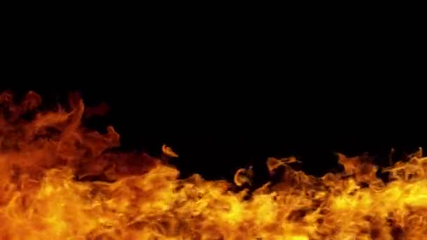 超慢速的火爆在黑色背景上被隔离 用高速摄像机拍摄 每秒1000帧 速度斜坡效应 — 图库视频影像