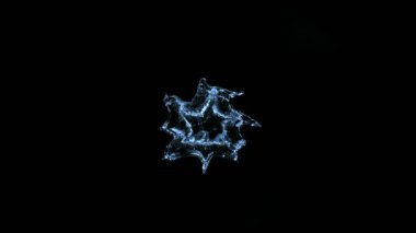 Siyah arka planda izole edilmiş çok yavaş su sıçratma hareketi. Yüksek hızlı sinema kamerası, 1000 fps..