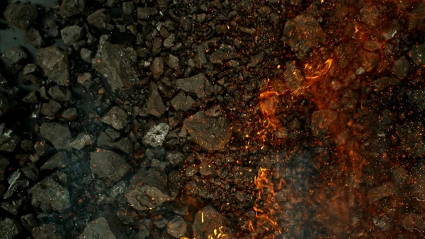 화재로 석탄을 태우고 연소에 — 스톡 사진