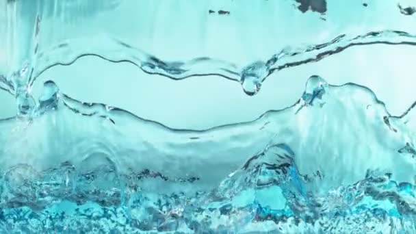 Super Slow Motion Van Blue Water Waves Detail Gefilmd High — Stockvideo