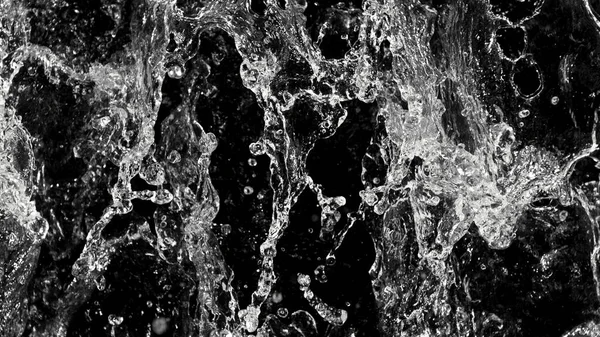 Абстрактные Брызги Воды Изолированы Черном Фоне Замораживание Движения Композиция Над — стоковое фото