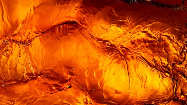 Liquid Golden Splash Texture Abstract Beverages Background Whisky Rum Cognac — Foto de Stock
