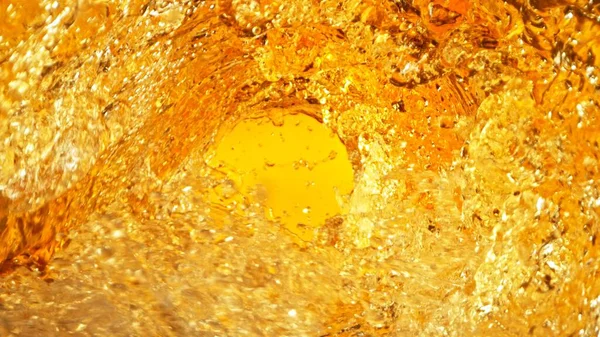 Textuur Van Opspattend Whiskyoppervlak Tunnelvorm Abstracte Drank Achtergrond Freeze Motion — Stockfoto