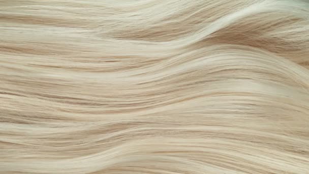 Super Slow Motion Cheveux Blonds Ondulés Détail Filmé Sur Caméra — Video