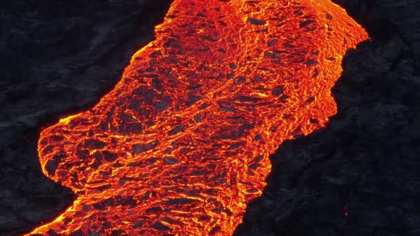 Αεροφωτογραφία Του Ηφαιστείου Litli Hrtur Floating Lava Ισλανδία 2023 Fagradalsfjall — Αρχείο Βίντεο