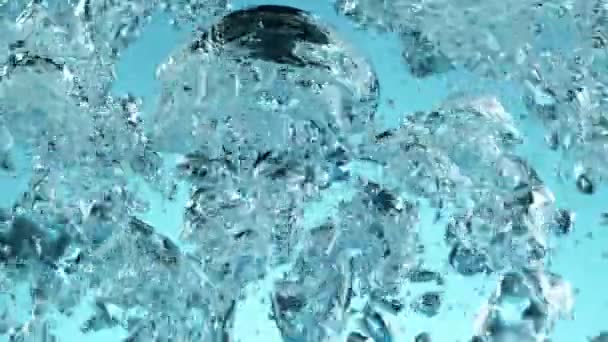 細部の泡立つ水の極度の遅い動き 高速シネマカメラ 1000 Fpsで撮影されました スピードランプ効果 — ストック動画